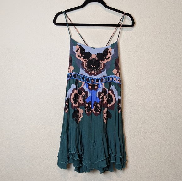 Free People Other - FreePeople M Sweet Lucy Jade combo mini slip dress